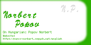 norbert popov business card